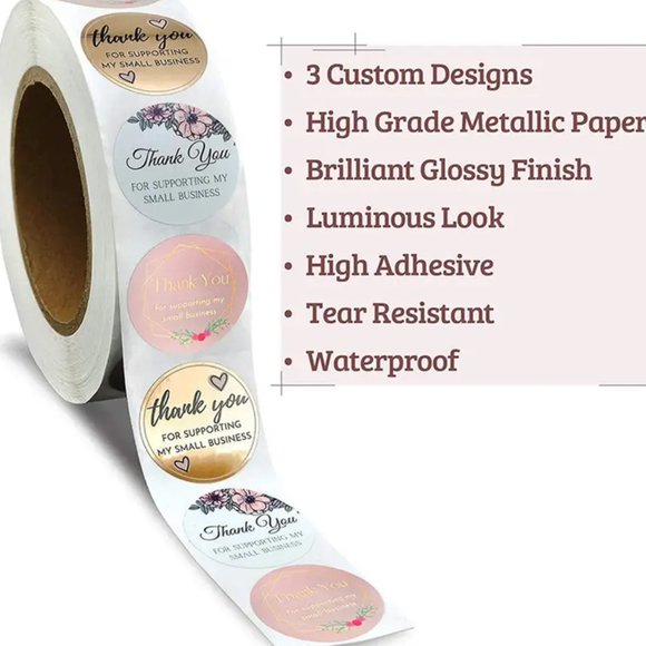 500 pcs Thank you for supporting my small business stickers. 1 Inch. - Picture 3 of 3